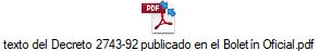 texto del Decreto 2743-92 publicado en el Boletín Oficial.pdf
